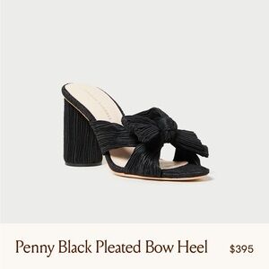 Loeffler Randall Black Pleated Bow Heels
